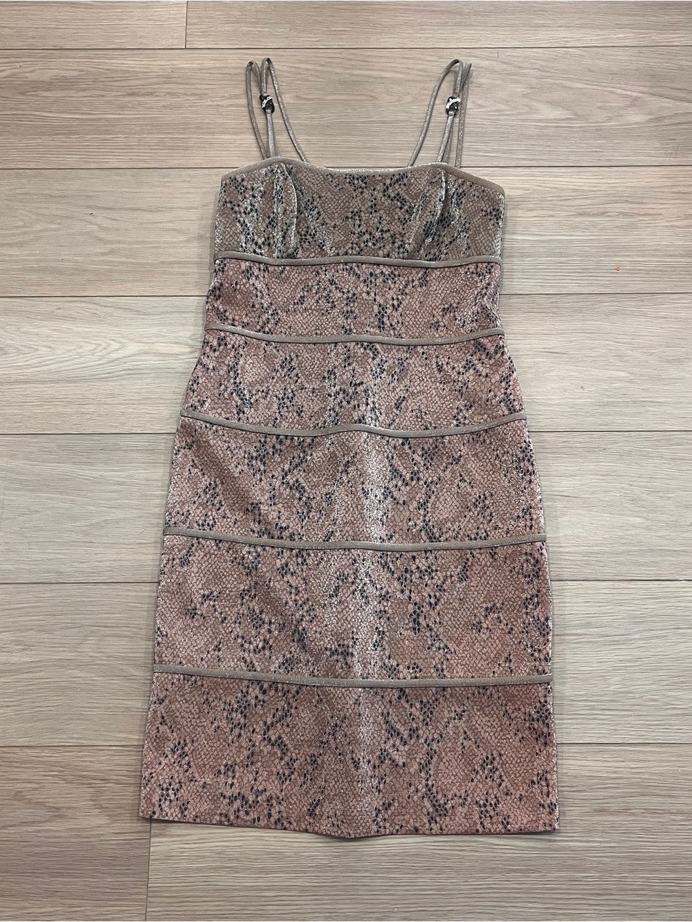 Joseph Ribkoff Y2K Snakeskin Shimmer Bodycon Midi Dress Size 10